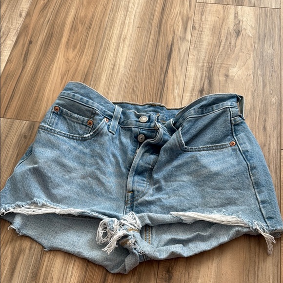 Signature by Levi Strauss Pants - Signature by Levi Strauss Blue Jean Shorts Distressed Mid-Thigh